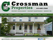 Tablet Screenshot of crossmanproperties.com